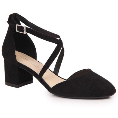 7. Sergio Leone W SK365A black strappy sandals 