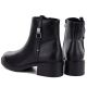 10. Black Sergio Leone women's leather block ankle boots