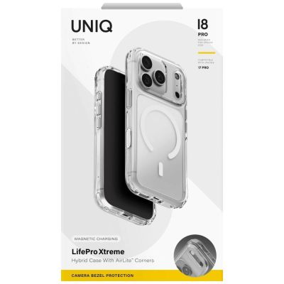 7. Uniq LifePro Xtreme Magclick Charging Case for iPhone 18 Pro / 17 Pro - Transparent