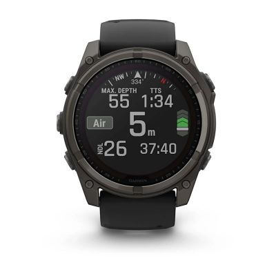 6. Garmin Fenix 8 Solar Sapphire Titanium Carbon Gray DLC Black watch