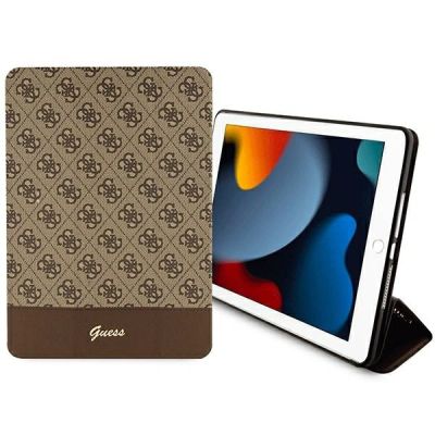 3. Guess 4G Stripe Allover case for iPad 10.2" - brown