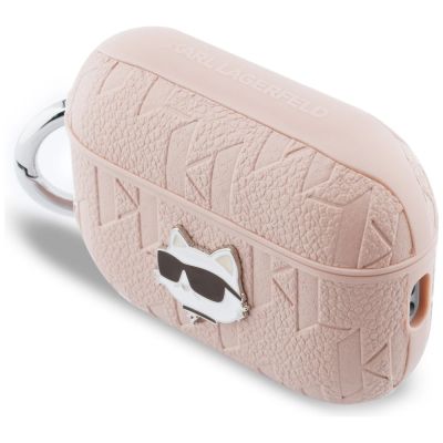 3. Karl Lagerfeld Monogram Choupette Head Case for AirPods Pro 3 - Pink