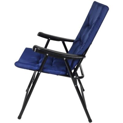 3. FOLDING GARDEN CHAIR 59X66X45/90CM WITH NAVY BLUE CUSHION