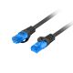 2. LANBERG PATCHCORD S/FTP CAT.6A 1.5M BLACK LSZH CCA (FLUKE PASSED) PCF6A-10CC-0150-BK