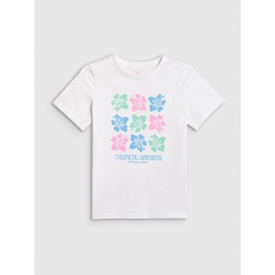 5. Girls' cotton T-shirt 4F 4FJRSS26TTSHF3982-11S