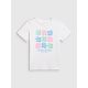 5. Girls' cotton T-shirt 4F 4FJRSS26TTSHF3982-11S