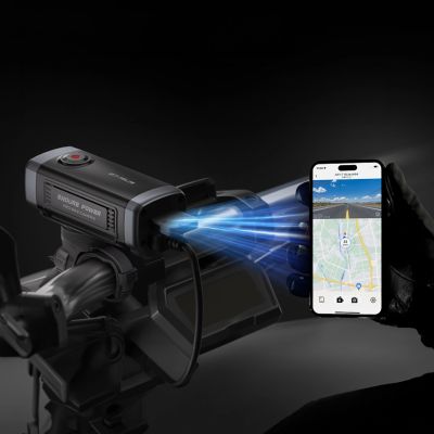 14. AKEEYO 710 Lite Handlebar Action Camera for Bikes and Motorcycles - Black