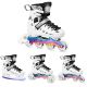8. NH10905 4in1 LED WHITE ROLLER SKATES WITH RAINBOW HOCKEY BLADE SIZE M (35-38) NILS EXTREME