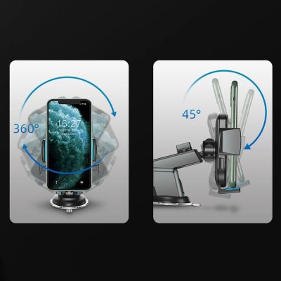 3. Joyroom car phone holder with telescopic extendable arm for dashboard and window black (JR-OK3)