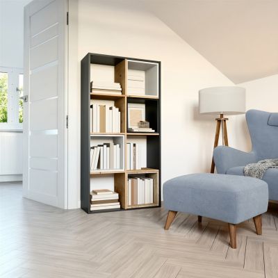 2. MALAX SHELVING 2X4 ANTHRACITE/ARTISAN