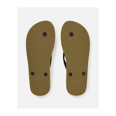 4. RIP CURL Brand Logo Bloom Open Toe Olive Beach Flip-Flops