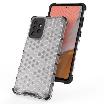 6. Honeycomb Case armor cover with TPU Bumper for Samsung Galaxy A72 4G transparent