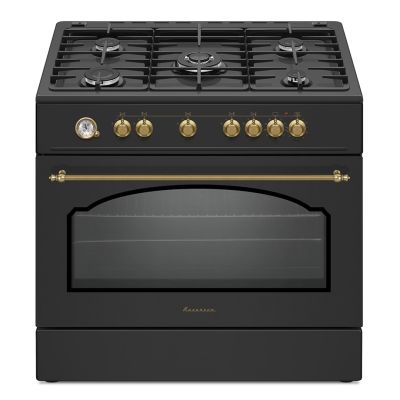 7. Ravanson Retro KWGE–90AR gas-electric cooker (black)