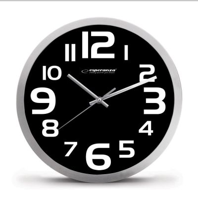 6. ESPERANZA WALL CLOCK ZURICH BLACK EHC013K