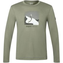 Men's long-sleeve shirt SUPER.NATURAL M Almost Done LS, green