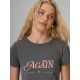 3. Women's slim T-shirt with print 4F 4FRAW26TTSHF4373-24S