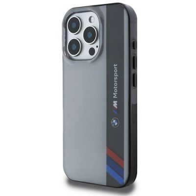 2. BMW Motosport IML Vertical Stripe iPhone 16 Pro Case - Gray