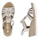 4. Women's comfortable beige espadrille sandals Rieker 619B2-60