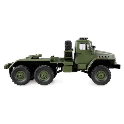 8. Amewi Ural B36 6WD Military Truck with Lowbed Trailer 1:16 RTR Green