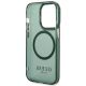 7. Guess GUHMP14LHTCMA iPhone 14 Pro 6.1" green/khaki hard case Gold Outline Translucent MagSafe