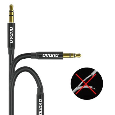 6. Dudao L12S AUX cable mini jack 3.5mm 1m 3-pole stereo - black