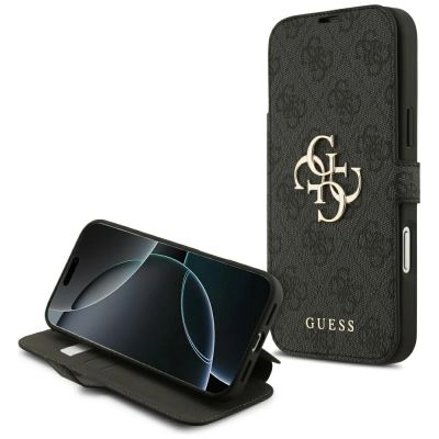 Guess Book 4G Metal Logo Case for iPhone 18 Pro Max / 17 Pro Max - Black