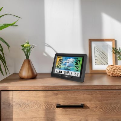 5. GREENBLUE GB540N WIRELESS COLOR WEATHER STATION, DCF, MOON PHASES, BAROMETER, CALENDAR