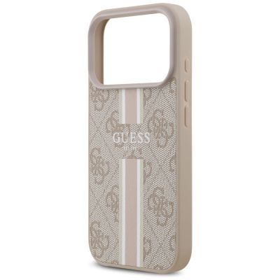 6. Guess 4G Printed Stripes MagSafe Case for iPhone 17 Pro - Pink