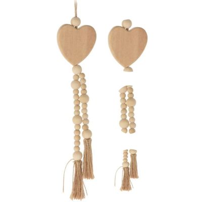 7. DECORATIVE PENDANT BOHO ECO NATURE WOODEN HEART