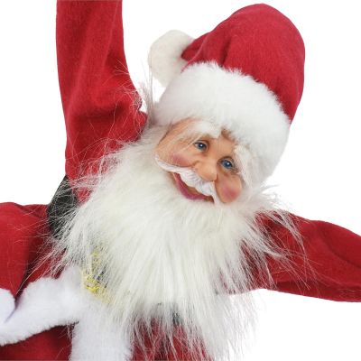 22. CHRISTMAS SANTA CLAUS PLAYING MOVING HANGING WITH CANDY LOLLIPOP 82CM MICA