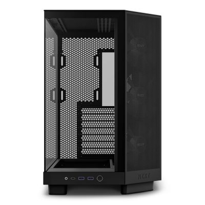 19. NZXT H6 FLOW RGB MIDI TOWER COMPUTER CASE WITH WINDOW BLACK