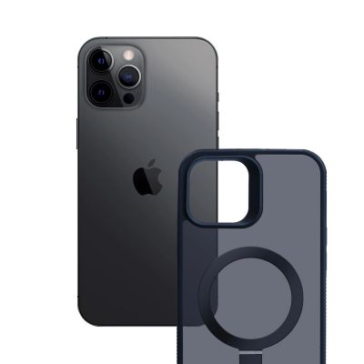 11. 3mk Smoke Case Mag&Stand for Apple iPhone 12 pro max - black