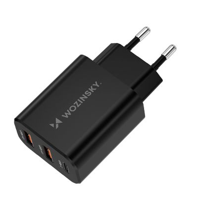 2. Wozinsky CWCUCB 30W USB-C / 2 x USB-A Wall Charger - Black