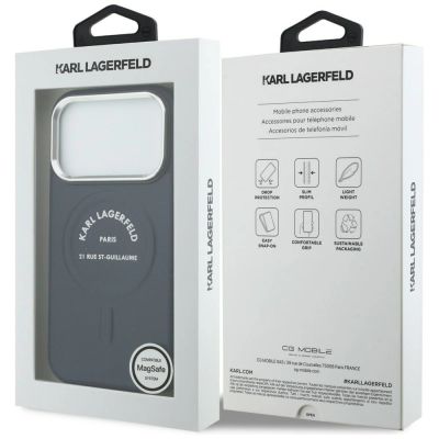 8. Karl Lagerfeld Karl RSG Logo MagSafe Case for iPhone 17 Pro Max - Blue