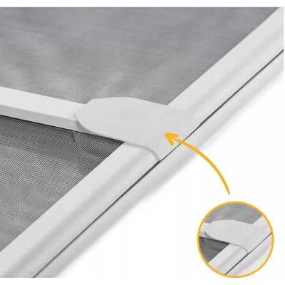 70. ALU DOOR MOSQUITO NET 100X215 WHITE BASIC PLUS