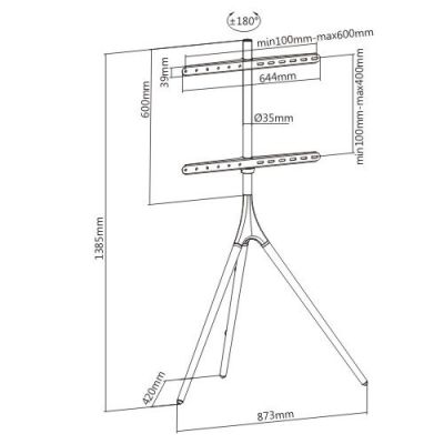 3. TECHLY TRIPOD FLOOR STAND TV LED/LCD 45-65 CA