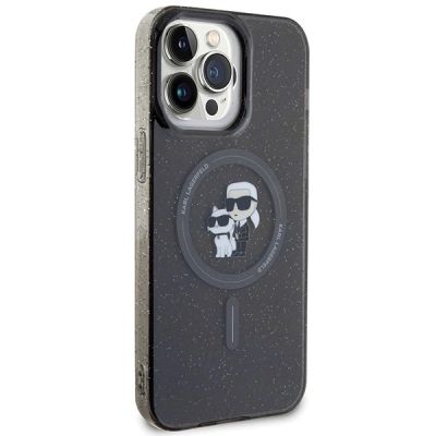 4. Karl Lagerfeld Karl&Choupette Glitter MagSafe case for iPhone 15 Pro Max - black
