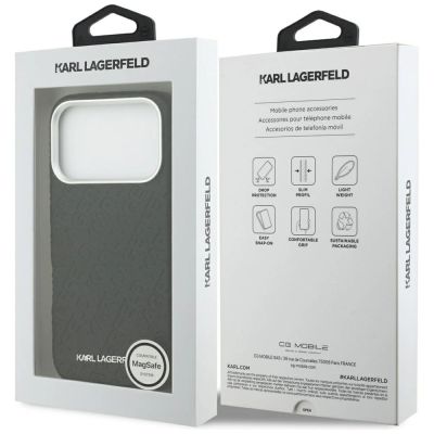 8. Karl Lagerfeld FW Stamped Karl MagSafe Case for iPhone 17 Pro - Black