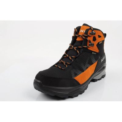3. Aku men's trekking sports shoes Adapta Gore-tex leather black orange