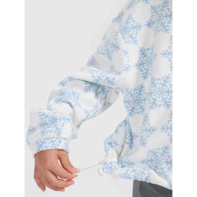 4. 4FWarm oversize fleece with print for girls 4F 4FJRAW25TFLEF440-90A