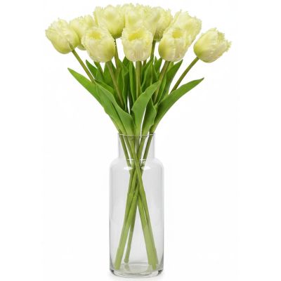7. WHITE TULIP 38CM LIFE-LIKE SPRING DECORATION