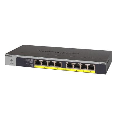 14. Switch Netgear GS108LP-100EUS 8p PoE 60W* (PoE+: 8p) Unmanaged Gigabit
