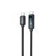 Dudao L7C USB-C - USB-C 100W Cable with LED Display 1m - Black