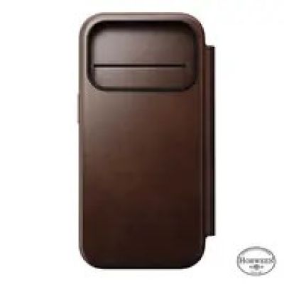 9. Nomad Modern Leather Folio Cell Phone Case 16 cm (6.3") Brown