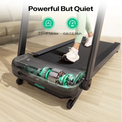 11. Treadmill with built-in desk for work and exercise UREVO Foldi 3S