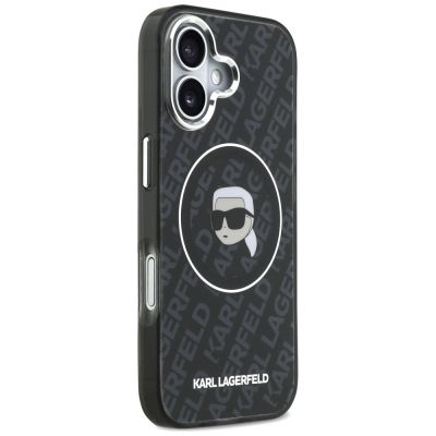4. Karl Lagerfeld IML Karl Head Logo MagSafe Case for iPhone 17 - Black