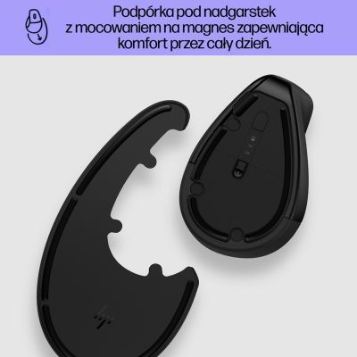 10. HP 920 Ergonomic Vertical Mouse Black Wireless Black