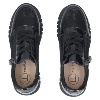 5. Filippo DP8105 patent leather wedge shoes in black