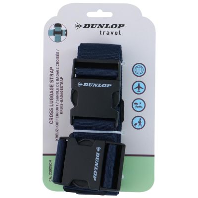 8. UNIVERSAL LUGGAGE SECURITY BELT 230x5CM SET OF 2 DUNLOP NAVY BLUE
