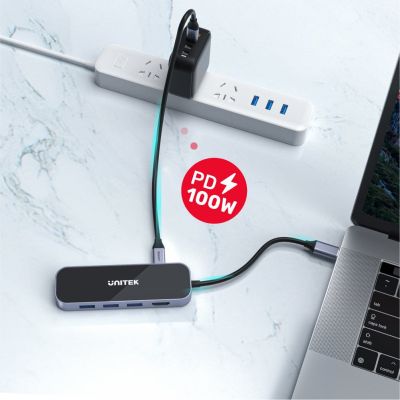 6. UNITEK HUB USB-C 3.1, RJ-45,3XUSB-A,HDMI,4K,PD100W